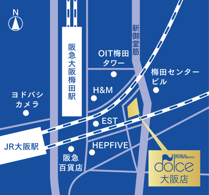 ドルチェェ・アートホールOsaka 地図